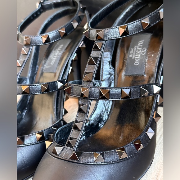 FULL SET - VALENTINO Rockstud Ankle Strap Pumps Tonal Studs 100 MM (37.5) - Picture 13 of 16
